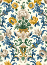Coordonné Wallpaper Aranjuez Damask - Sapphire