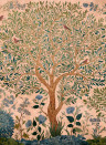 Coordonné Wandbild Varanasi Tree - Peach