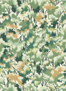 Harlequin Wallpaper Tree Tops - Forest/ Clay/ Evergreen
