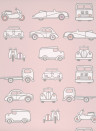 Little Greene Carta da parati Road Trip - Confetti