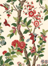 GP & J Baker Tapete Eldon - Red/ Green