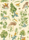 GP & J Baker Wallpaper Gertrude - Soft Green/ Aqua