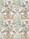 Osborne & Little Papier peint Sundara - Linen/ Coral