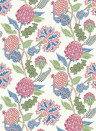 Osborne & Little Wallpaper Cynara - Raspberry/ Cobalt
