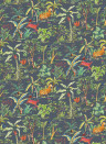 Osborne & Little Papier peint Salento - Midnight/ Apple