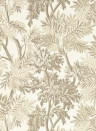 Sanderson Wallpaper Tapestry Trees - Raw Chocolate/ Slip