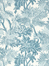 Sanderson Wallpaper Tapestry Trees - Pottery Blue