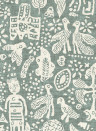 Lewis & Wood Carta da parati Minna Maze - Sage