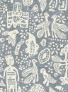 Lewis & Wood Carta da parati Minna Maze - Smoke
