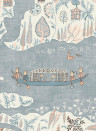 Lewis & Wood Carta da parati Regatta - Blue Almond