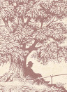 Lewis & Wood Wallpaper Royal Oak - Bloodstone