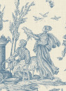 Lewis & Wood Tapete Toile Baptiste - Ciel