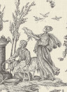 Lewis & Wood Tapete Toile Baptiste - Douce Noir