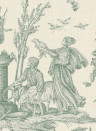 Lewis & Wood Tapete Toile Baptiste - Jade