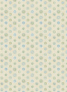 GP & J Baker Carta da parati Court Buttons - Blue/ Green