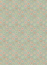 GP & J Baker Carta da parati Court Buttons - Aqua/ Red