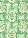GP & J Baker Tapete Royal Maze - Royal Green