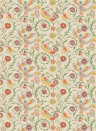 GP & J Baker Papier peint Royal Court - Red/ Green