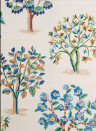 Nina Campbell Tapete Fener Grove - Blue/ Green