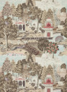 Zoffany Wallpaper Peacock Garden - Linen/ Silver