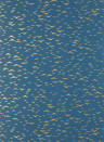 Tapete Yukutori von Farrow & Ball - Blue/ Gold