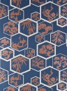 Farrow & Ball Wallpaper Shouchikubai Stiffkey Blue/ Copper