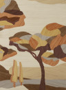 Arte Mural Under The Sycamore Tree - Mahogany Wood