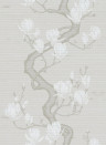 Cole & Son Tapete Magnolia Tree Silk - Raw Slub Silk/ Soft Cream and Powder