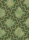 Cole & Son Tapete Moss Trellis - Evergreen and Antique Gold