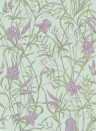 Cole & Son Tapete Iris - Lavender on Duck Egg