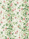 Cole & Son Tapete Fuchsia - Rose Pink and Soft Green on Parchment
