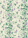 Cole & Son Tapete Fuchsia - Mauve and Sea Green on Cream