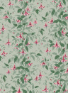 Cole & Son Tapete Fuchsia - Dusty Rose and Pale Sage on Soft Laurel