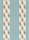 Sanderson Papier peint Musafir - Udaipur Blue/ Cinnamon