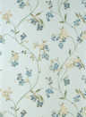 Anna French Tapete Edo Bloom - Blue on Pearl