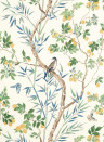 Thibaut Tapete Claire - Yellow and Navy