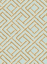 Thibaut Carta da parati French Lattice - Blue and Beige