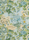 Thibaut Tapete Peony Garden - Spa Blue