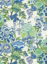 Thibaut Tapete Peony Garden - Blue and Green