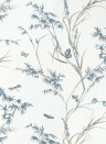 Thibaut Papier peint Virginia - Cream and Aqua
