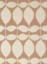 Thibaut Wallpaper Lola - Metallic Pewter on Rust