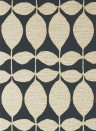 Thibaut Wallpaper Lola - Metallic Gold on Black