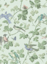 Cole & Son Wallpaper Winter Birds Duck Egg