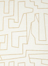 Thibaut Tapete Matrix - Metallic Gold on Beige