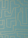 Thibaut Tapete Matrix - Metallic Gold and Teal