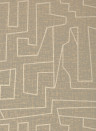 Thibaut Tapete Matrix - Metallic Gold and Grey