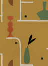 Tres Tintas Papier peint Archaeological Forms - Ocher