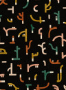 Tres Tintas Papier peint Tribal Tongue - Black