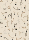 Tres Tintas Papier peint Tribal Tongue - Beige