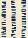 Tres Tintas Papier peint Linear Footprints - Blue